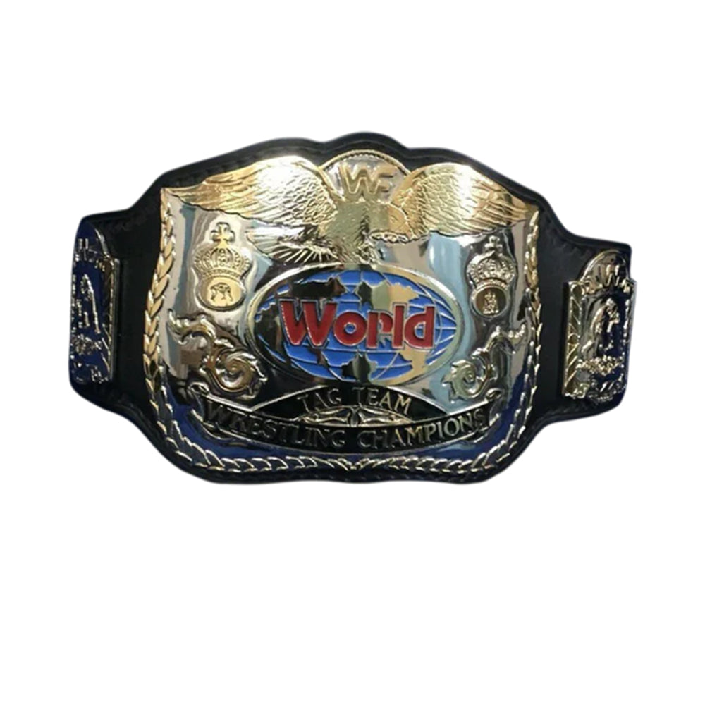 WWF WORLD TAG TEAM DUAL PLATED 24K GOLD Zinc Championship Belt
