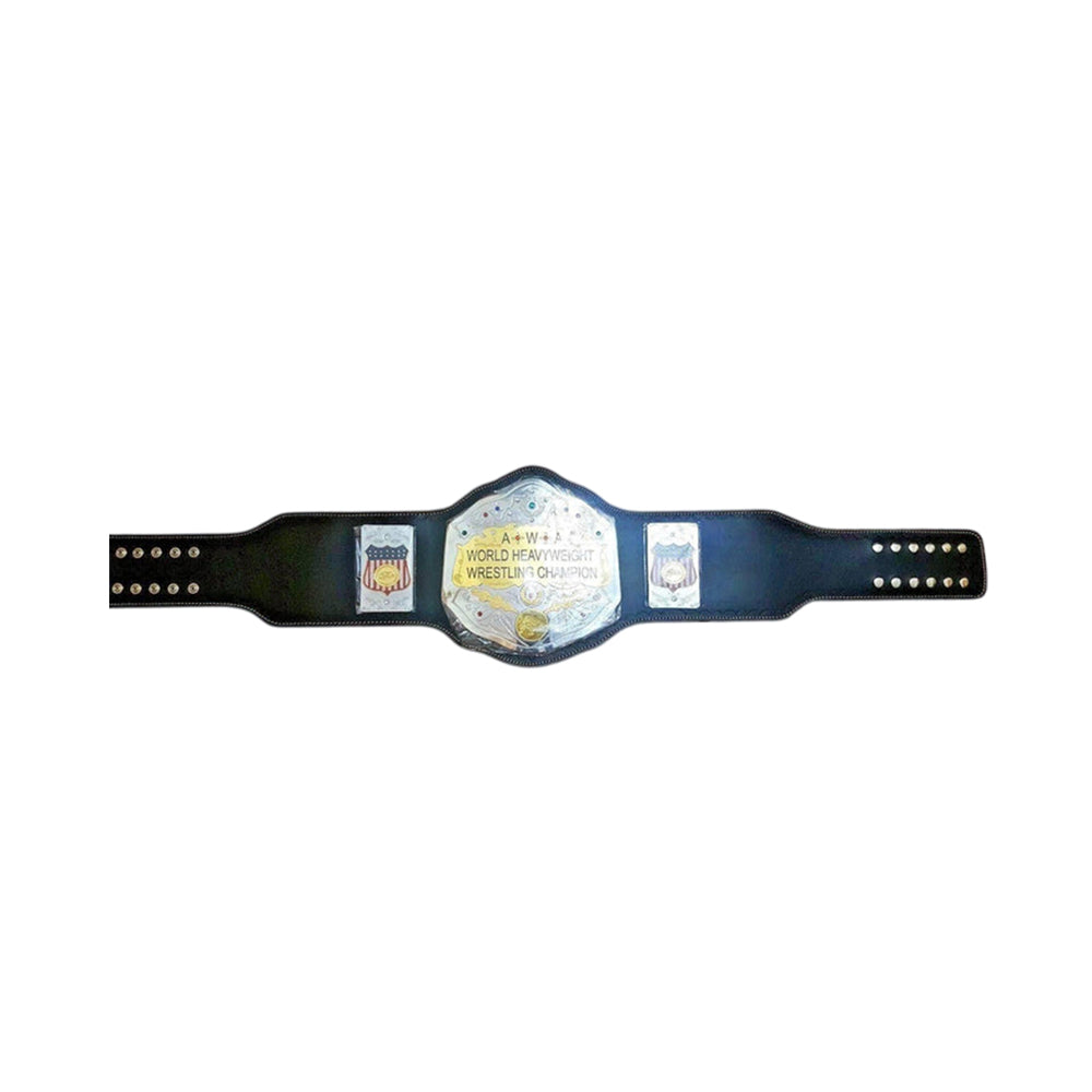 AWA WORLD TAG TEAM BRASS METAL Championship Belt