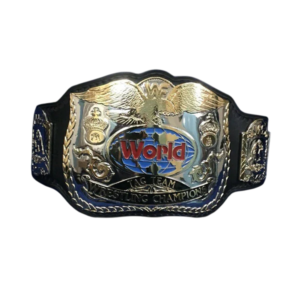 WWF WORLD TAG TEAM DUAL PLATED 24K GOLD Zinc Championship Belt
