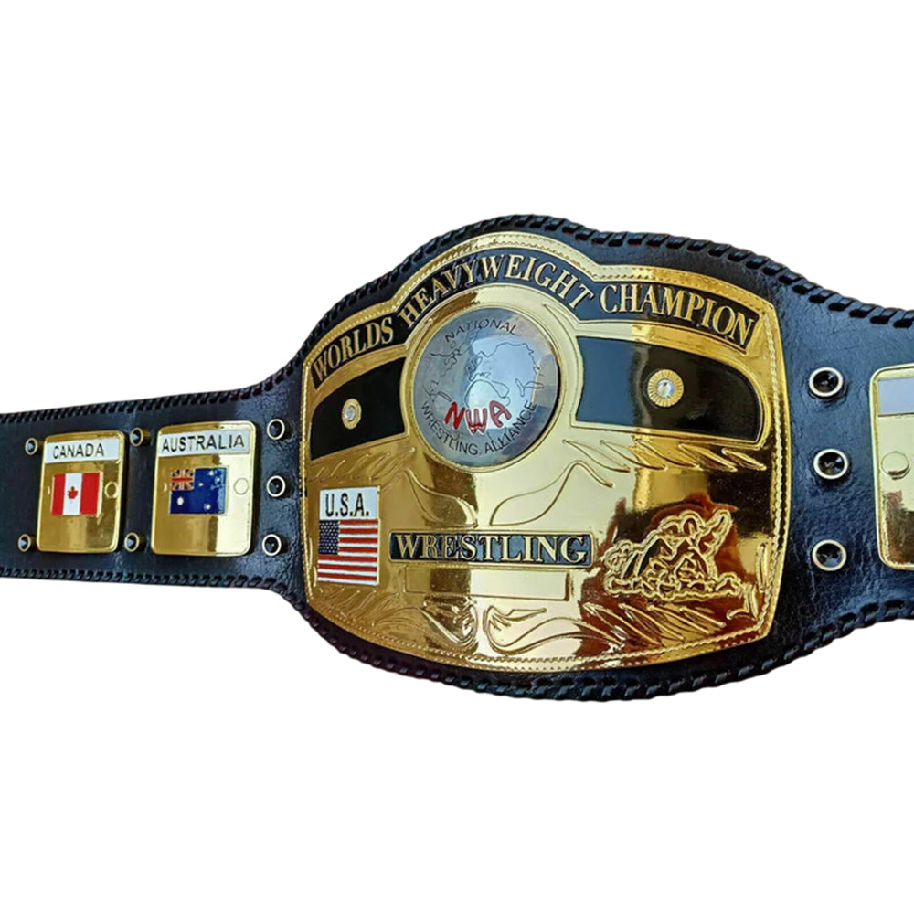 NWA DOMED GLOBE HEAVYWEIGHT Zinc Championship Belt